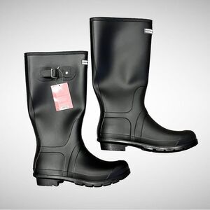 Exotic Identity Original Black Tall Rain Boots Size 10 Medium New with Tags